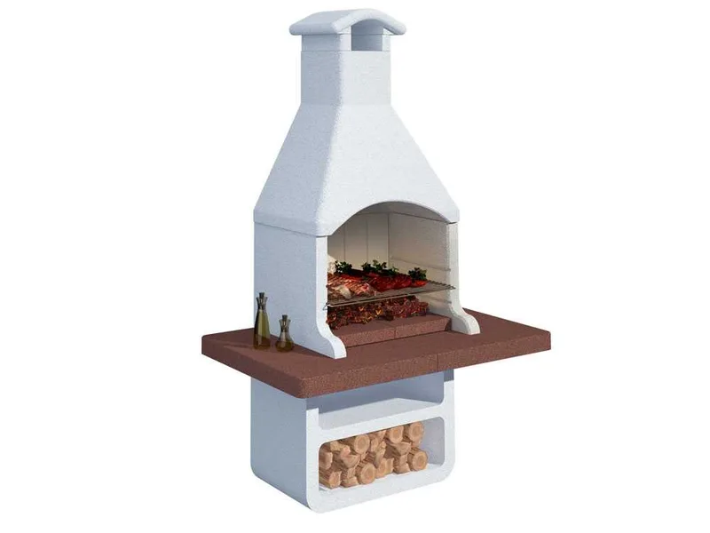 Linea VZ Portorotondo - Barbecue à bois et charbon en maçonnerie