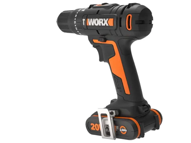 Worx WX370 - Visseuse perceuse à percussion sur batterie - 20V/2Ah