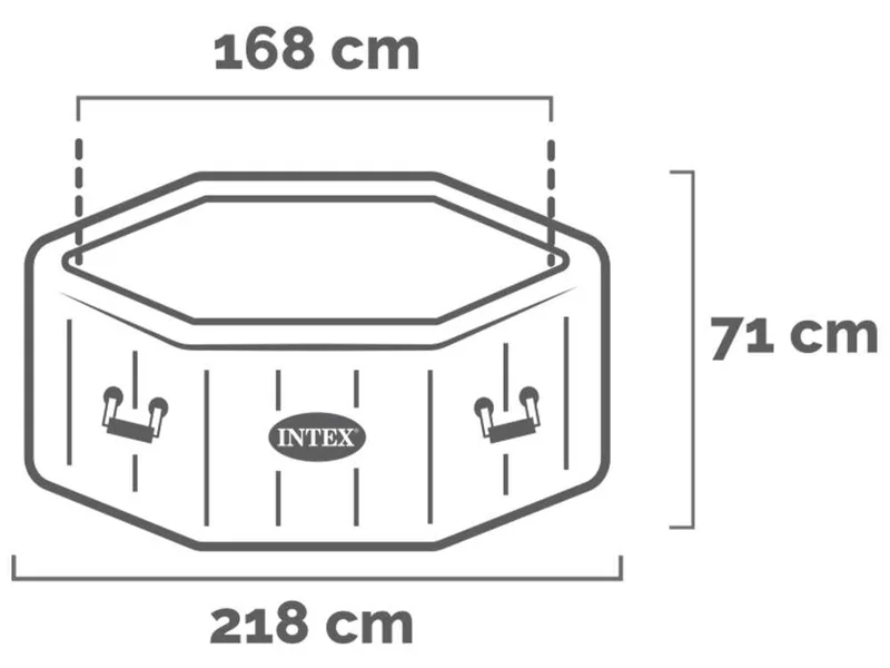 Intex Octogonale Jet & Bubble Deluxe 28462EX - Ø218x71 cm - Spa gonflable à hydromassage