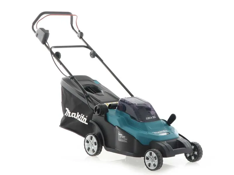 Makita DLM432PT2 - Tondeuse à gazon électrique 2 X 5 Ah au lithium - Bac de ramassage, 43 cm