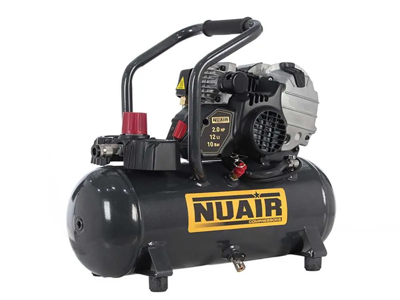 Nuair Fu 227/10/12 - Compresseur d'air électrique compact portatif - Moteur 2 CV - 12 L