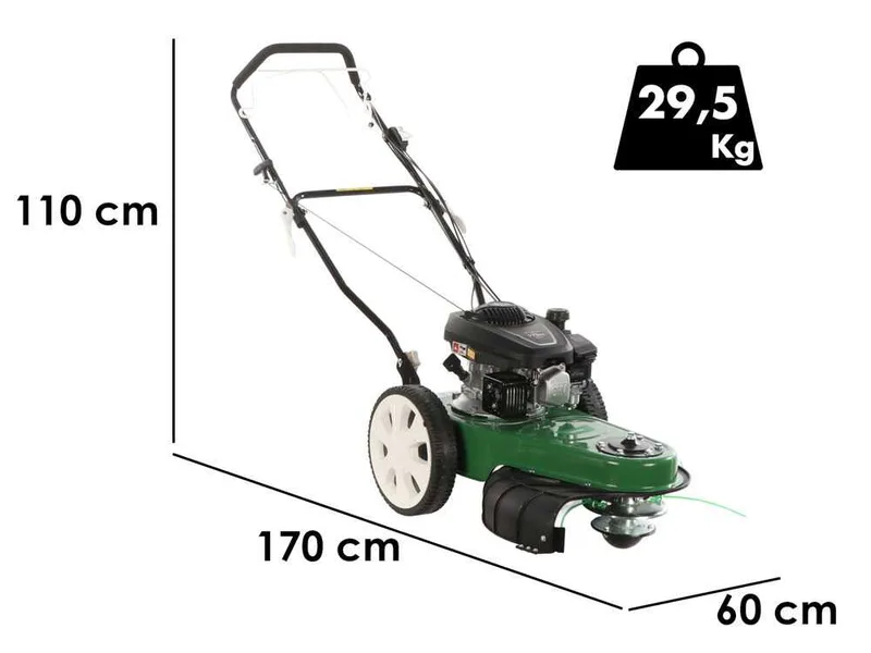 GreenBay MRC 173-560 - Débroussailleuse à roues à essence 4 temps tractée