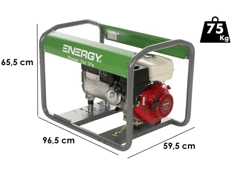 Energy EY-5.5TB - Groupe électrogène triphasé - Moteur Honda GX 270 - 4,1 kW