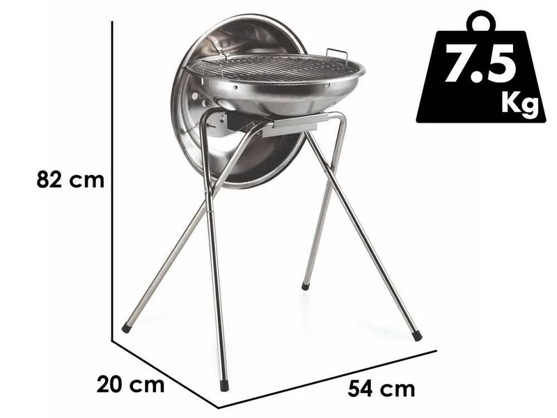 Ompagrill 485 Pro Inox 70480/Cover - Barbecue à charbon