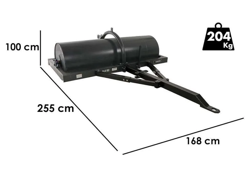 Rouleau compacteur Blackstone B-LR 150, barre d'attelage + raccord 3 points