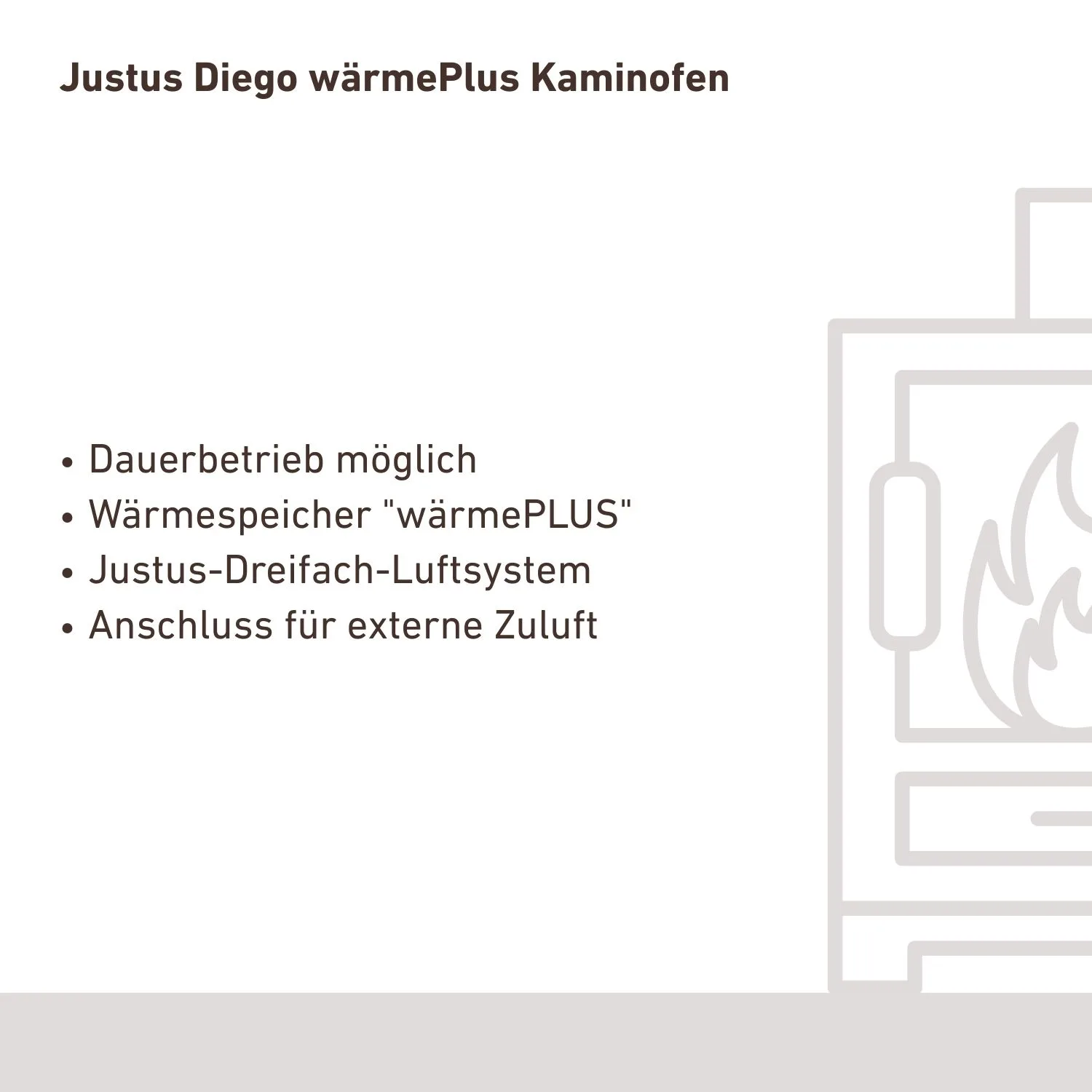 Justus Diego poêle à bois wärmePlus