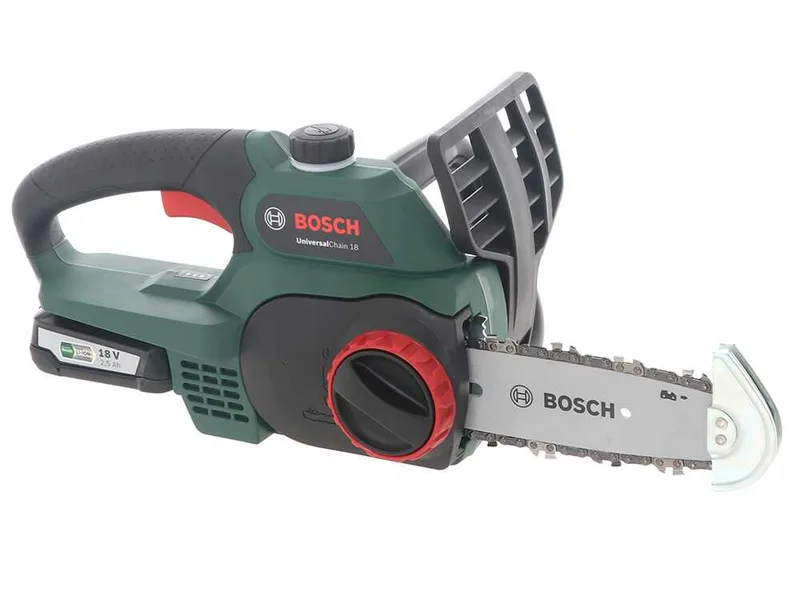Bosch UniversalChain 18 - Tronçonneuse à batterie 18 V 2,5 Ah - Ultra-légère