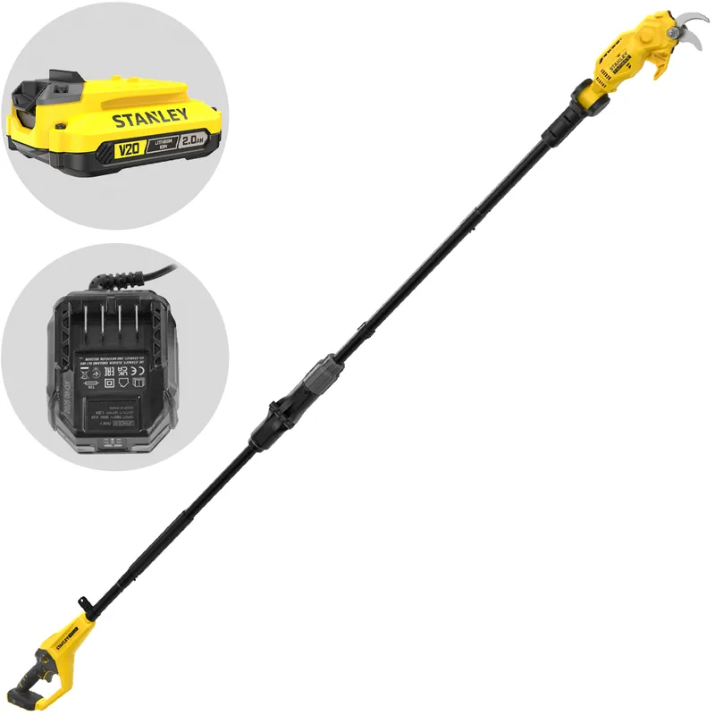 Stanley Fatmax SFMCPP632D1-QW - Échenilloir à batterie - 240 cm - 18 V 2 Ah - Diamètre de coupe 32 mm