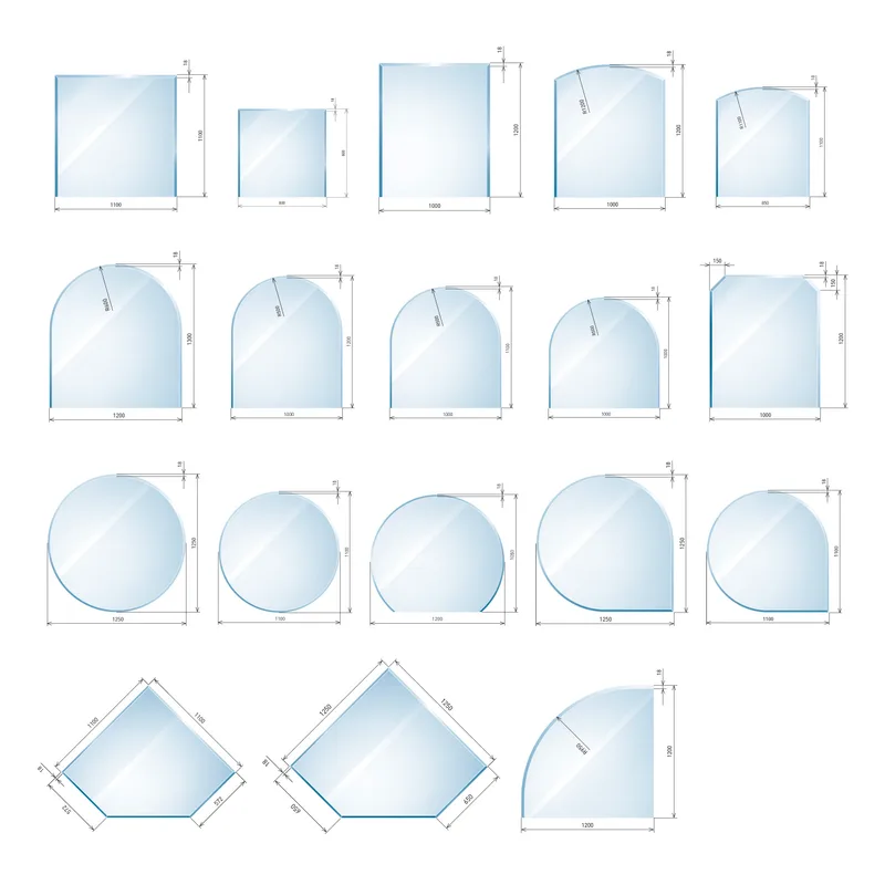 Raik Kamin Plaque de Verre Diamant avec Facette Incluse