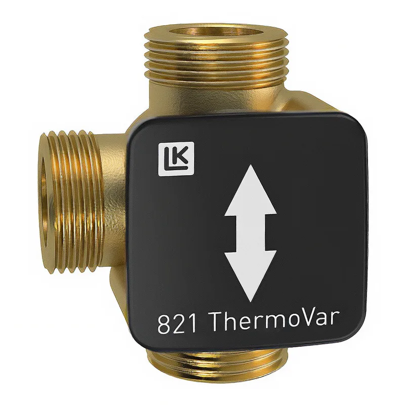Vanne de zone à 3 voies régulée thermiquement LK Armatur 821 ThermoVar G 1 pouce pour 45°C