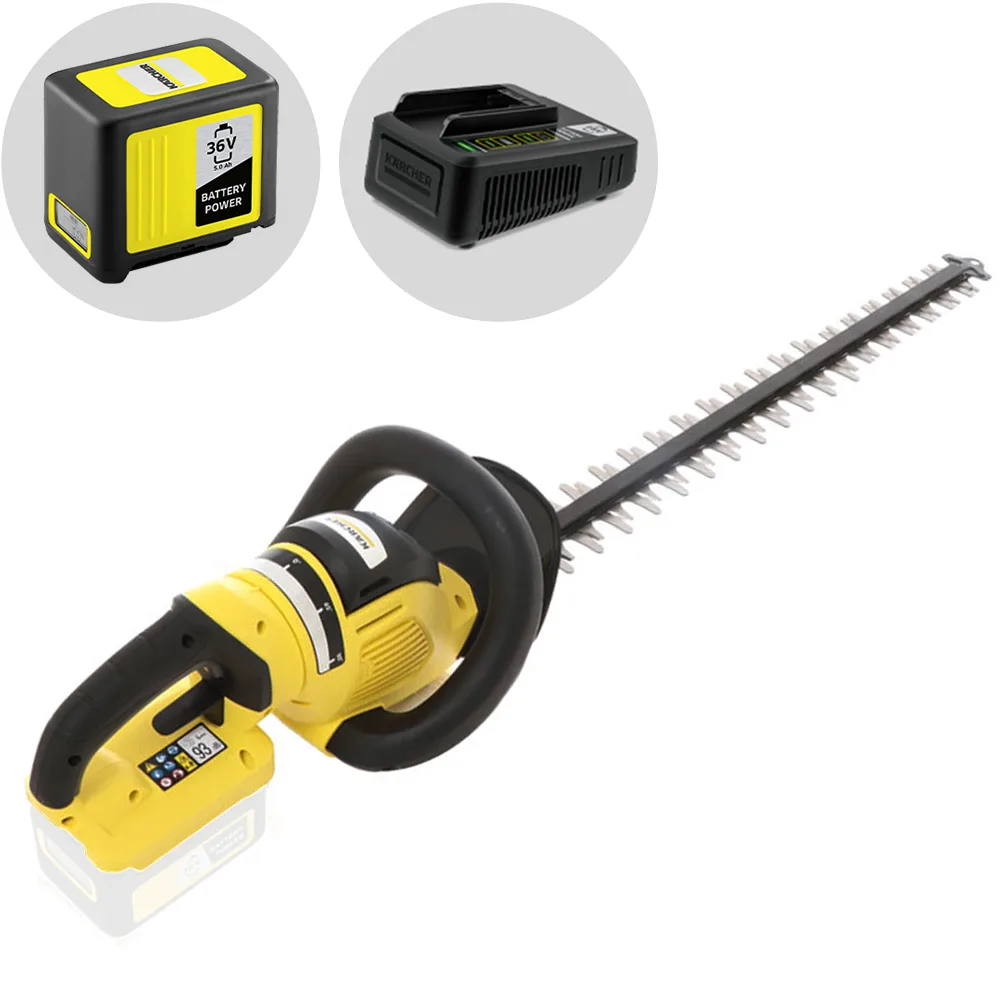 Nome Karcher HGE 36-60 - Taille-haie à batterie 36V 5Ah - Lame de 60 cm