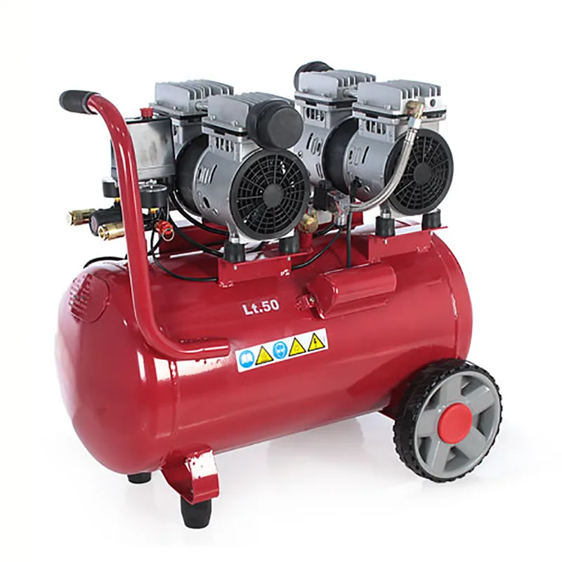 GeoTech S-AC50-8-10x2 - Compresseur d'air électrique silencieux à double culasse 50 L oilless - 2 CV