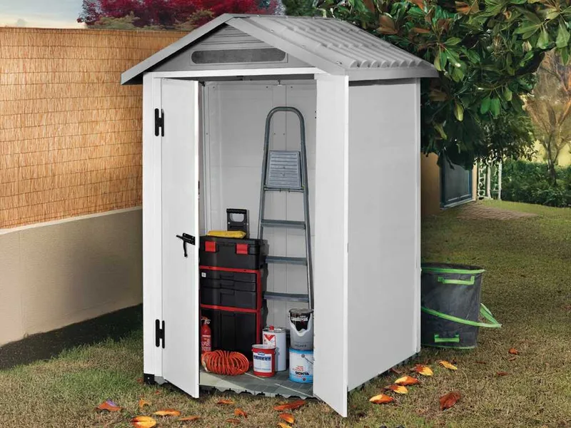 Garofalo Urban 120 - Abri de jardin - Avec porte à double battant - 122,5 x 122,5 x 214 cm