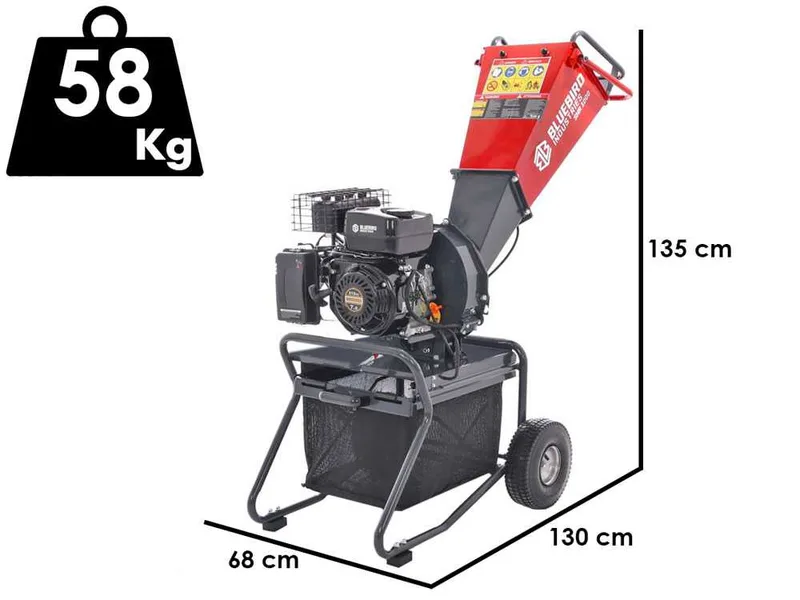 Blue Bird SHR 1000 - Broyeur de végétaux thermique - Moteur Rato R210 7 CV