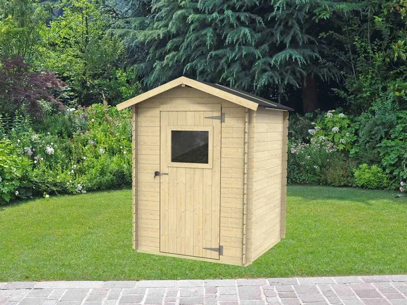 Alce Flavia 146x130 - Abri de jardin en bois - Avec fenêtre frontale - 146x130x194 cm