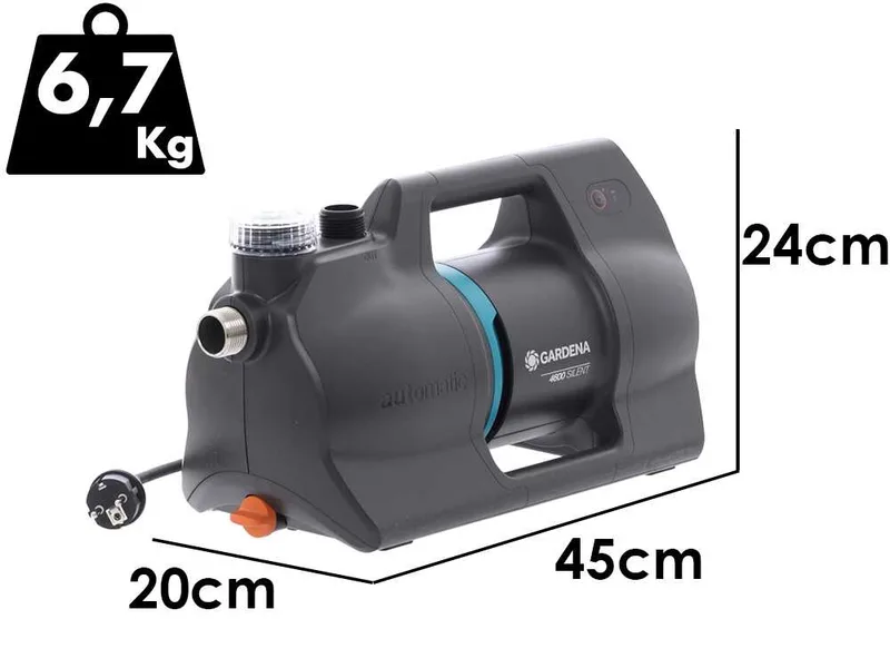 Gardena 4600 Silent - Pompe électrique de jardin auto-amorçante - 600 W