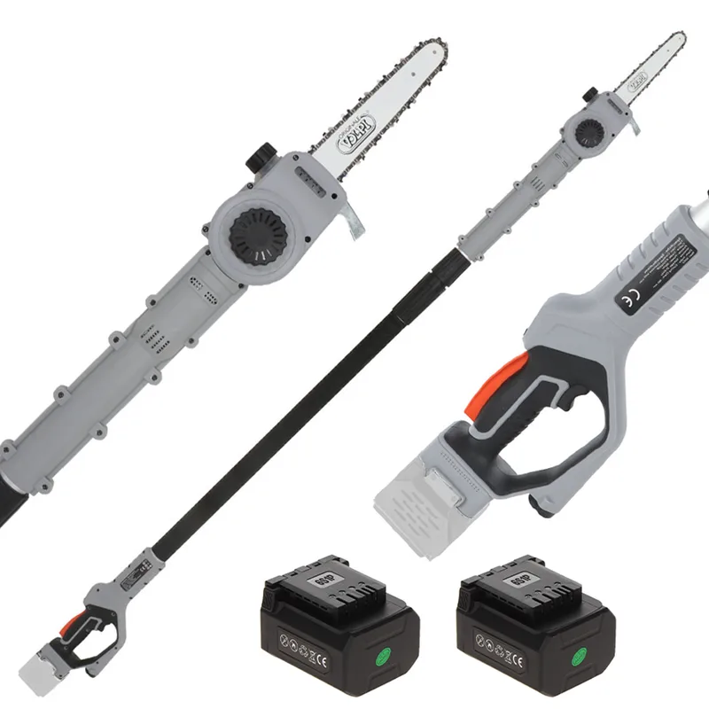 Volpi KVS8000P - Élagueuse à batterie sur perche télescopique avec tête inclinable - 2 x 21.6 V 4.0 Ah