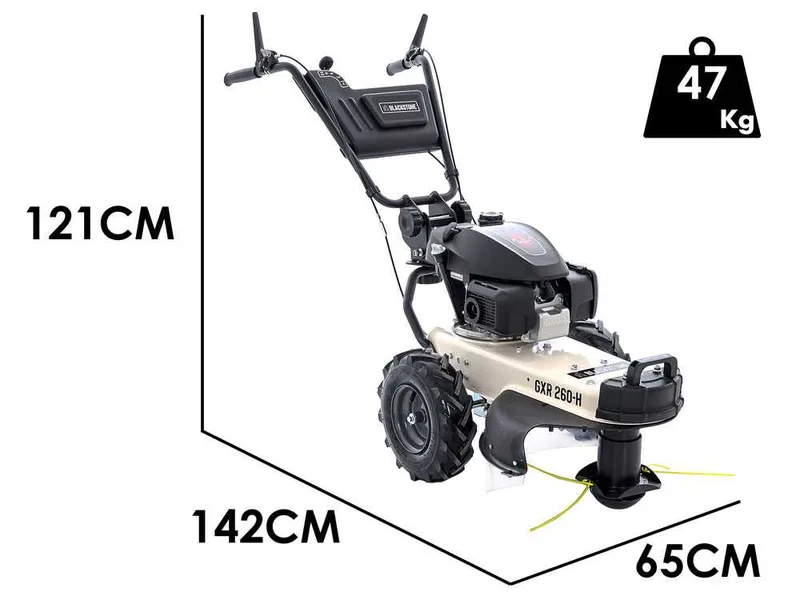 BlackStone GXR 260-H – Débroussailleuse à roues thermique autotractée – Moteur Honda GCVx200