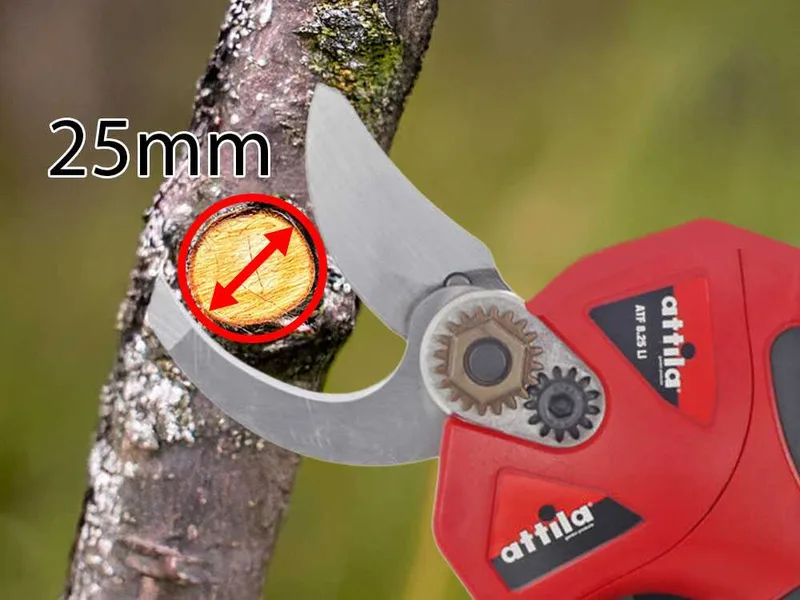 Attila ATF 8.25 LI - Sécateur de taille avec batterie intégrée - 7.2 V 3.0 Ah - Diamètre de coupe 25 mm