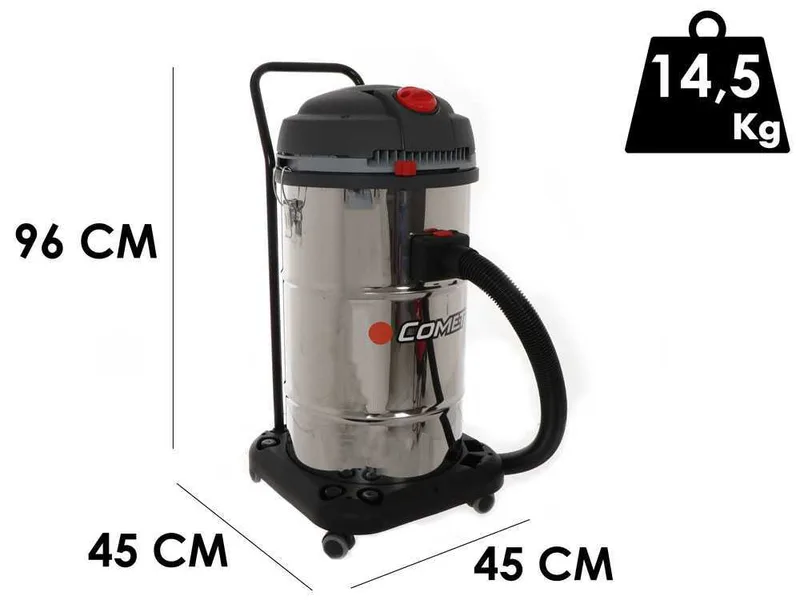Comet CVP 265 X - Aspirateur multifonction - 65 L - Bidon en acier - Série Professionnelle