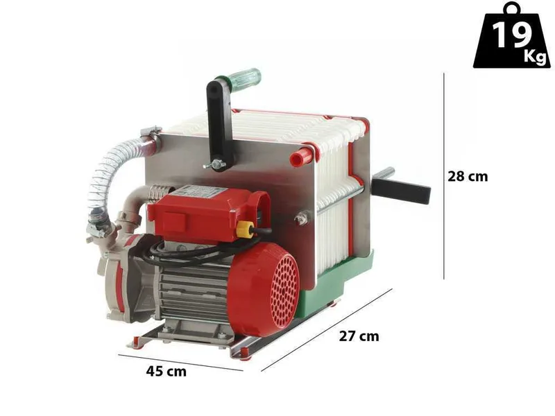 Rover Colombo 18 Oil Inox - Filtre pour filtration huile à plaques et à cartons - Pompe pour filtrer l'huile