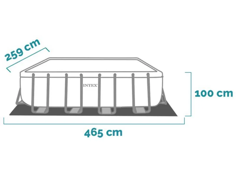 Intex Prisma Frame 26788NP - 400x200x100 cm - Piscine hors-sol + Épurateur et Échelle