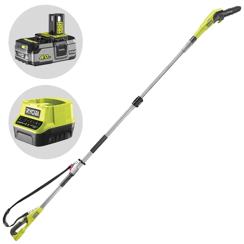 Ryobi RY18PP20A-0 - Élagueuse à batterie sur perche télescopique - Guide 20 cm - 18 V/4 Ah