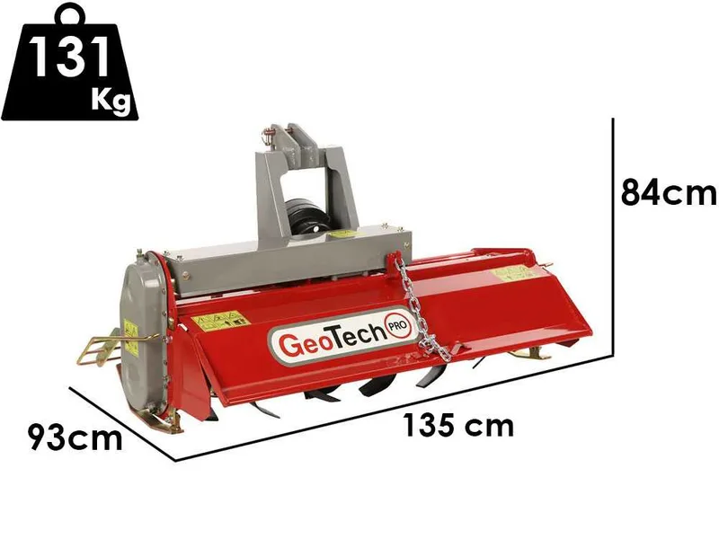GeoTech Pro LRT 115 - Fraise rotative pour tracteur série légère - Déport manuel