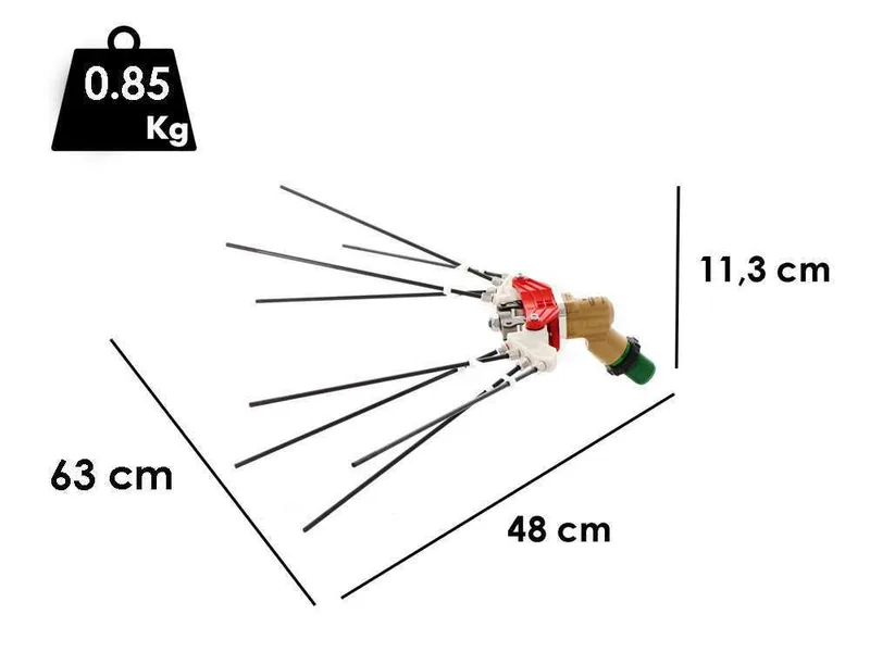 Sbaraglia Volare carbon - Peigne vibreur pneumatique en carbone - 8 bars - 1800 bpm