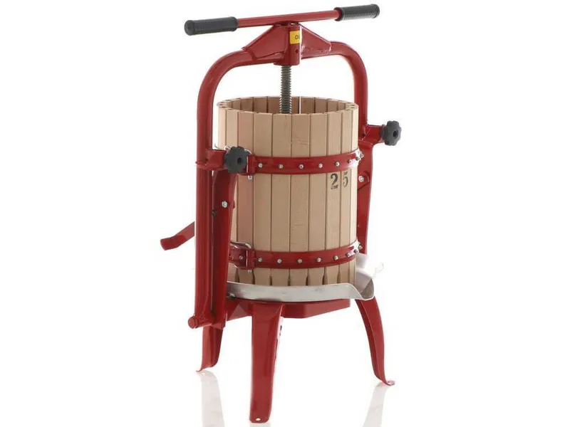Baesso F25 – Pressoir à vis pour fruits et légumes 20 L – Cage en bois