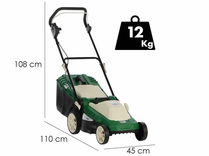 Greenbay SB-2000-42-M - Tondeuse à gazon électrique - 2000W - Coupe de 42 cm