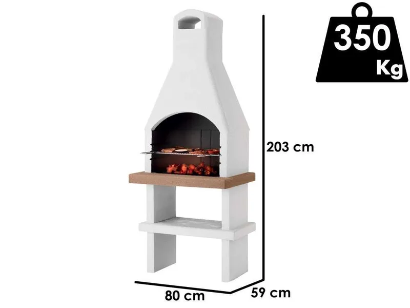 Palazzetti Gili - Barbecue en maçonnerie au charbon de bois