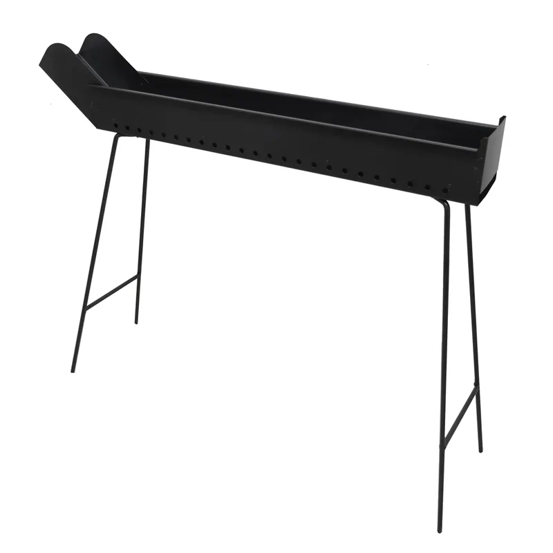 Mille BBQ-100 Go - Barbecue spécial pour brochettes à charbon - 100x14 cm