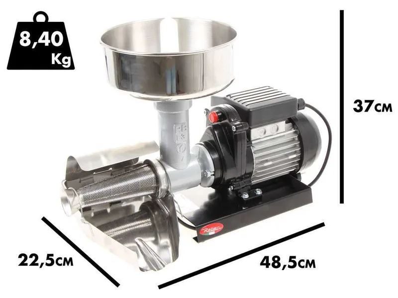 Reber 9008N - Épépineuse N.3 - Moteur à induction de 450 W