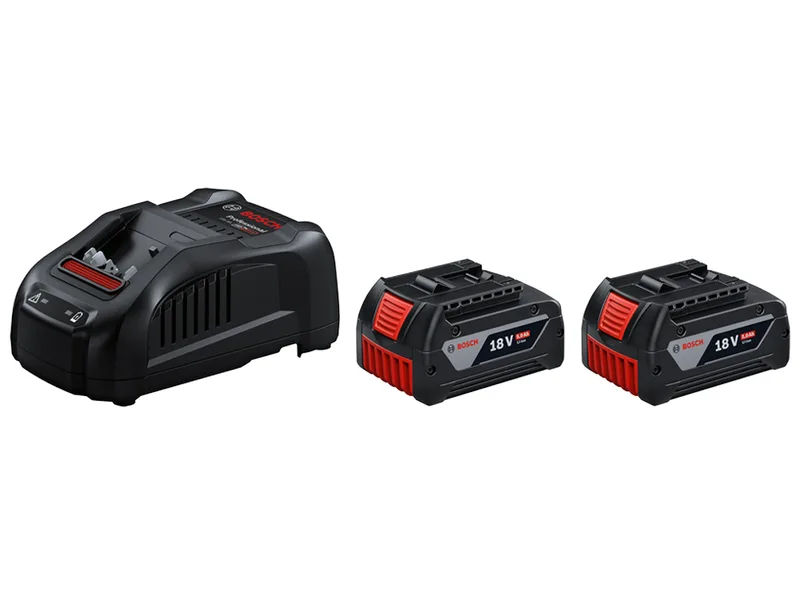 Bosch - Kit de démarrage GBA 18 V pour la gamme Blue Professional - Avec deux batteries de 5,0 Ah et un chargeur