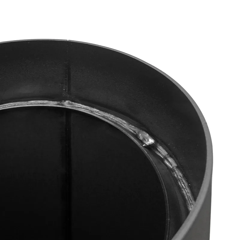 Raik Basic élément de longueur 150mm noir L: 500mm avec DK, porte, KR pour tuyau de fumée / conduit de fumée