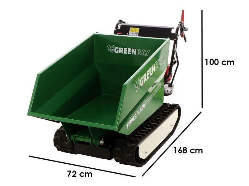 Brouette à chenilles dumper GreenBay Tipper-H 500 - Moteur Honda GX270