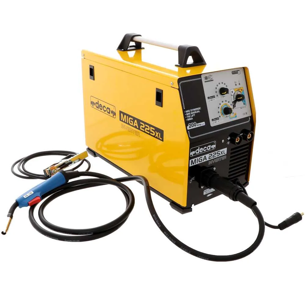 Poste à souder à fil inverter multi-procédés Deca miga 225XL 1Ph 230/50-60 - gaz/no gaz