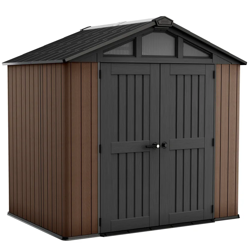Keter Stronghold 8X6 - Abri de jardin - Avec porte à double battant - 249 × 178 × 241 cm
