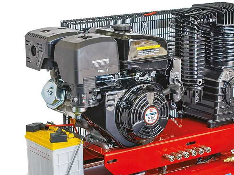 Motocompresseur Airmec TTS 34110/900 moteur à essence Loncin 11 HP - compresseur
