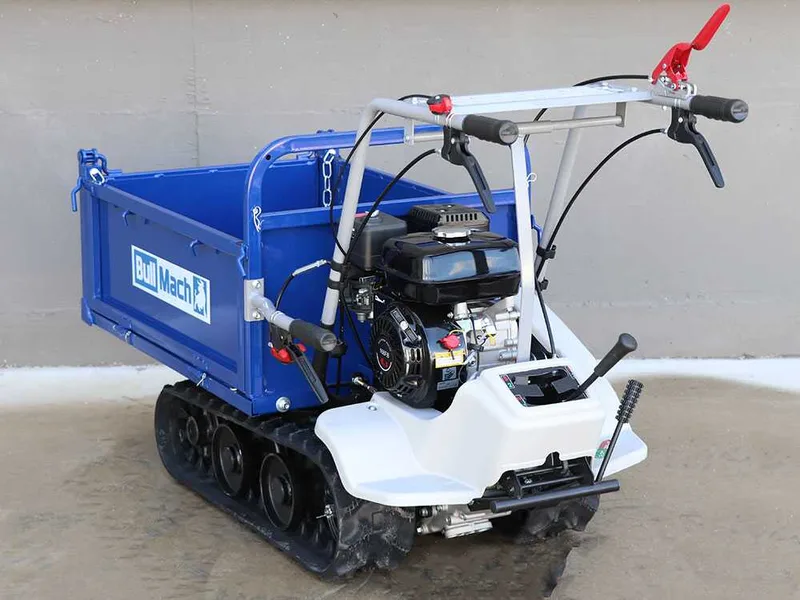 Brouette à moteur à chenilles BullMach Helios 320 F avec ridelles ouvrables - Charge 320 kg