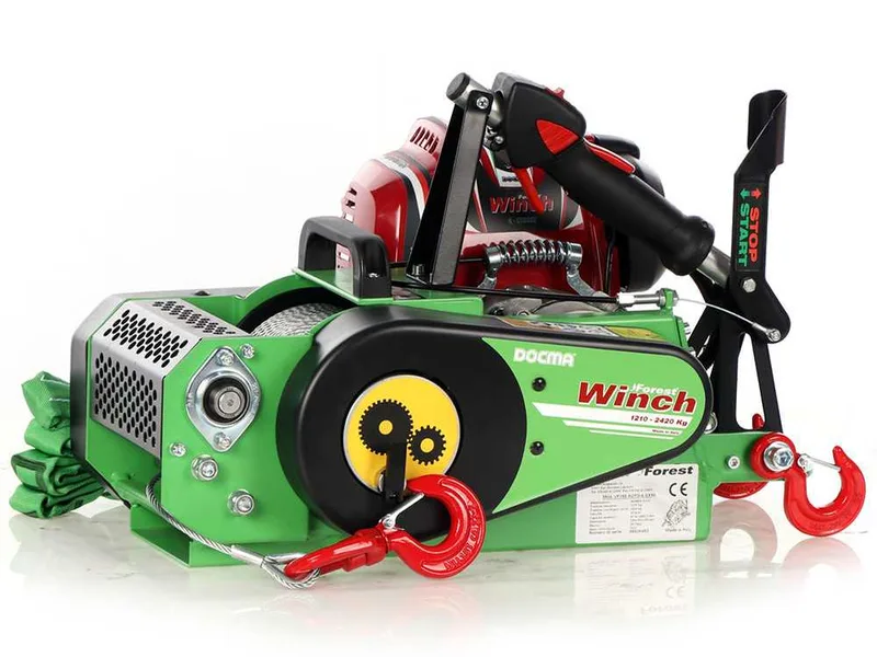 Docma VF150 auto-4 GX50 - Treuil forestier moteur Honda - Câble Ø 5mm de 80m