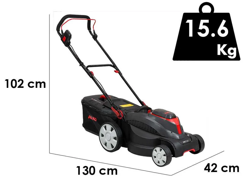 AL-KO 38.1 Li Easy - Tondeuse à gazon à batterie - Coupe 37 cm - 2 x 18 V/4,0 Ah