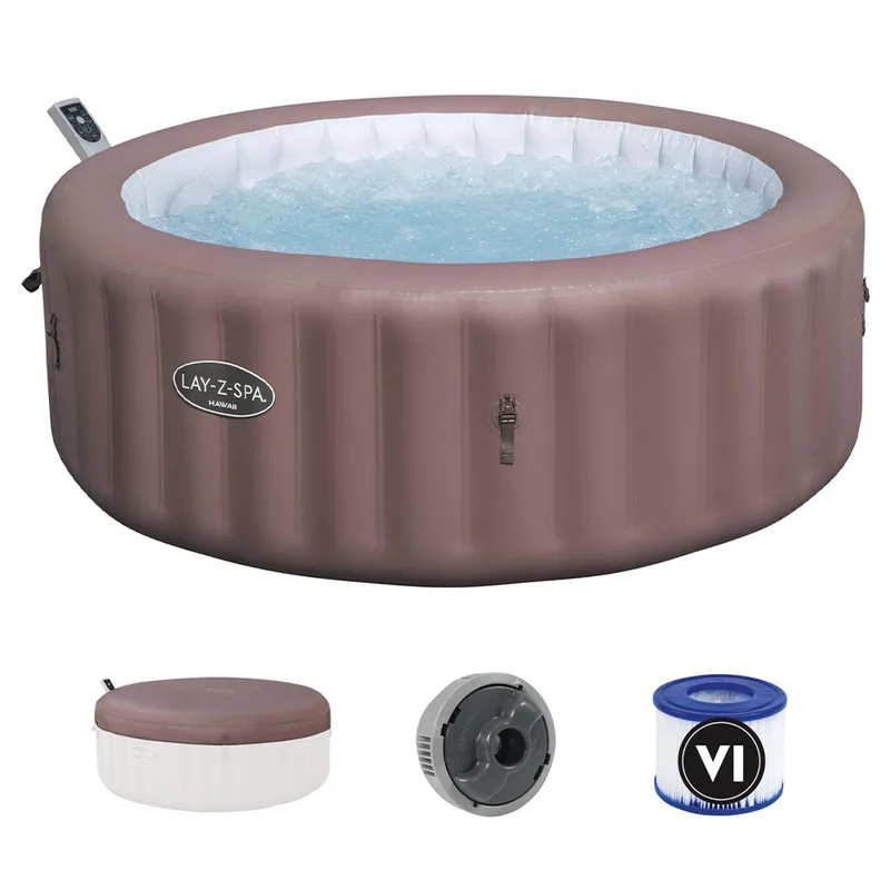Bestway Lay-Z-Spa Hawaii AirJet 6001G - Ø196x71 cm - Spa gonflable à hydromassage