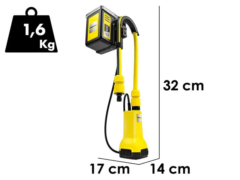 Karcher BP 2.000-18 Barrel - Pompe immergée pour eaux claires - 18 V - 2,5 Ah