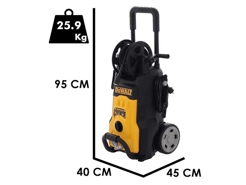 DEWALT DXPW003H - Nettoyeur haute pression semi-professionnel à eau froide - 190 bars - 570 l/h