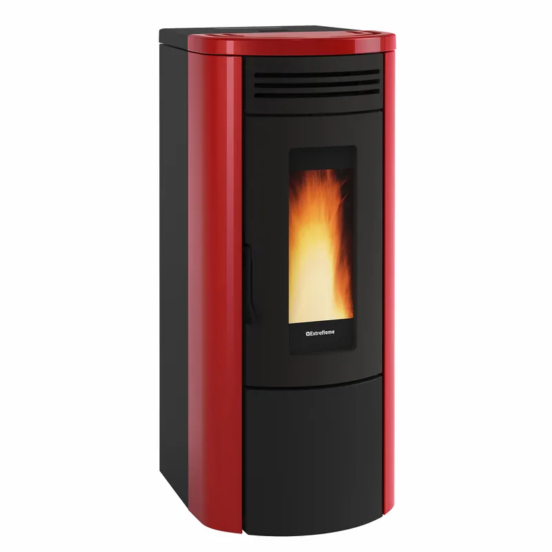 Extraflame costanza idro 5.0 - Rouge bordeaux poêle à granulés bouilleur