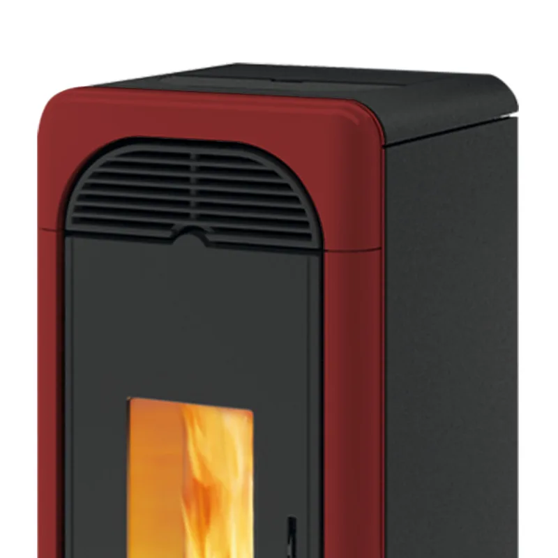 EK63 Berry 90+ Evo Poêle à granulés céramique bordeaux