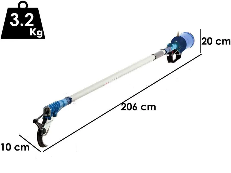 Sécateur pneumatique de taile Paterlini Ara 8/U - perche fixe de 1.5 mètre - à air comprimé