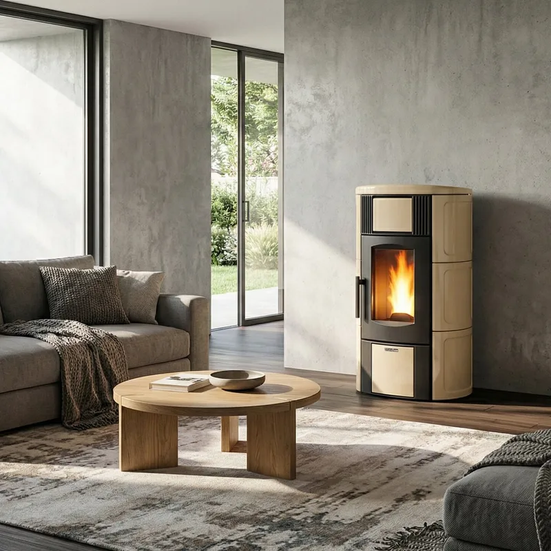 Extraflame iside idro 5.0.16 - Pergament Beige poêle à granulés bouilleur